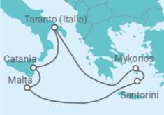 Itinerario della crociera Italia, Grecia, Malta - Costa Crociere