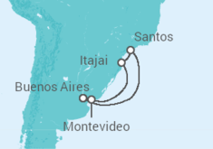 Itinerario della crociera Brasile, Uruguay, Argentina - Costa Crociere