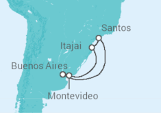 Itinerario della crociera Uruguay, Argentina, Brasile - Costa Crociere