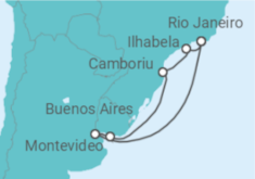 Itinerario della crociera Brasile, Uruguay, Argentina - Costa Crociere