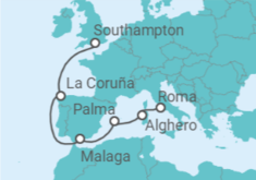 Itinerario della crociera Spagna - Cunard
