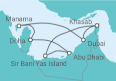 Itinerario della crociera Crociera Oman ed Emirati + Hotel a Doha - Celestyal Cruises