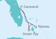 Itinerario della crociera MiniCrociera alle Bahamas + Hotel a Orlando - MSC Crociere