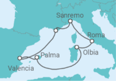 Itinerario della crociera Francia, Spagna, Italia - Costa Crociere