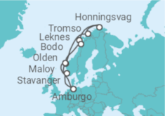 Itinerario della crociera Fiordi Norvegesi e Capo Nord - Costa Crociere
