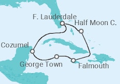 Itinerario della crociera Caribe Oeste - Holland America Line