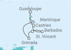 Itinerario della crociera Guadalupa, Santa Lucia, Barbados - MSC Crociere