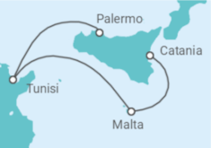 Itinerario della crociera Tunisia, Malta - Costa Crociere