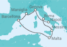 Itinerario della crociera Italia, Malta, Spagna, Francia - MSC Crociere