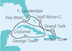 Itinerario della crociera Da Fort Lauderdale (U.S.A.) a Half moon Cay - Holland America Line