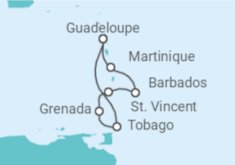 Itinerario della crociera Barbados, Martinica - Costa Crociere