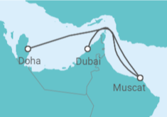 Itinerario della crociera Natale e Capodanno negli Emirati + Hotel a Doha - Costa Crociere