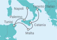 Itinerario della crociera Italia, Tunisia, Malta - Costa Crociere