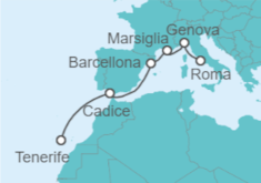 Itinerario della crociera Italia, Francia, Spagna - Costa Crociere