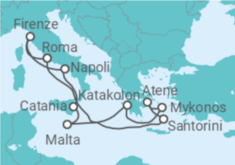 Itinerario della crociera Grecia, Malta, Italia - NCL Norwegian Cruise Line