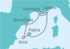 Itinerario della crociera Francia, Spagna - Virgin Voyages