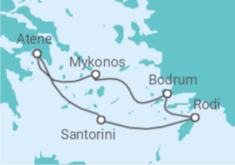 Itinerario della crociera Grecia, Turchia - Virgin Voyages