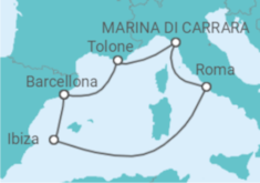 Itinerario della crociera Francia, Italia, Spagna - Virgin Voyages