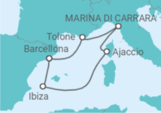 Itinerario della crociera Francia, Spagna - Virgin Voyages