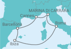 Itinerario della crociera Francia, Italia, Spagna - Virgin Voyages