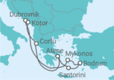 Itinerario della crociera Grecia, Turchia, Croazia, Montenegro - Virgin Voyages