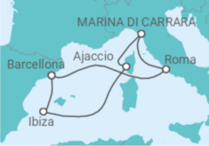 Itinerario della crociera Italia, Francia, Spagna - Virgin Voyages