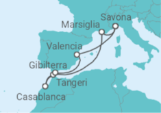 Itinerario della crociera Francia, Marocco, Gibilterra, Spagna - Costa Crociere