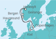 Itinerario della crociera Crociera ai Fiordi Norvegesi + Soggiorno a Copenhagen - Costa Crociere