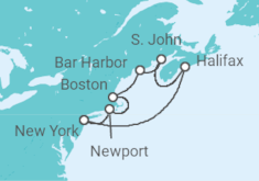 Itinerario della crociera Stati Uniti, Canada - Princess Cruises