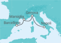 Itinerario della crociera Francia, Italia - MSC Crociere