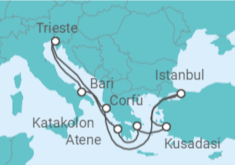 Itinerario della crociera Grecia, Italia, Turchia - MSC Crociere