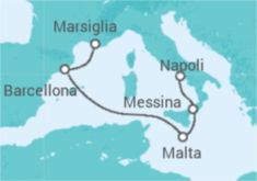 Itinerario della crociera Italia, Malta, Spagna - MSC Crociere