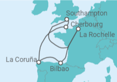 Itinerario della crociera Spagna, Francia - MSC Crociere