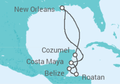 Itinerario della crociera Messico, Belize, Honduras - NCL Norwegian Cruise Line