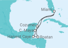 Itinerario della crociera Crociera Honduras e Messico + Soggiorno a New York e Miami - NCL Norwegian Cruise Line