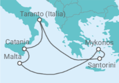 Itinerario della crociera Grecia, Malta, Italia - Costa Crociere