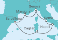 Itinerario della crociera Italia, Francia, Spagna - Costa Crociere