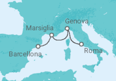 Itinerario della crociera Francia, Italia - MSC Crociere