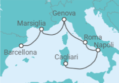 Itinerario della crociera Italia, Francia - Costa Crociere