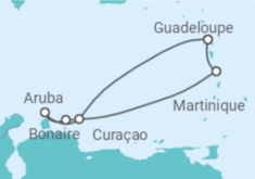 Itinerario della crociera Bonaire, Sint Eustatius e Saba, Aruba, Curaçao, Martinica - Costa Crociere