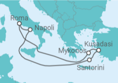 Itinerario della crociera Grecia, Turchia, Italia - MSC Crociere