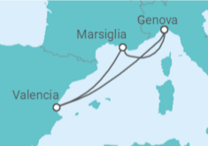 Itinerario della crociera Spagna, Francia - MSC Crociere