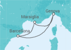 Itinerario della crociera Francia, Spagna - MSC Crociere