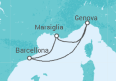 Itinerario della crociera Spagna, Italia - MSC Crociere