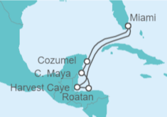 Itinerario della crociera Honduras, Messico - NCL Norwegian Cruise Line