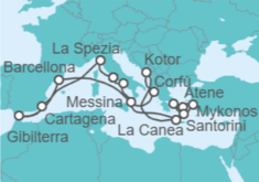 Itinerario della crociera Italia, Grecia, Turchia, Montenegro, Spagna, Gibilterra - Princess Cruises