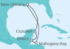 Itinerario della crociera Messico, Belize - Carnival Cruise Line