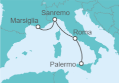 Itinerario della crociera Italia - Costa Crociere