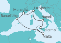 Itinerario della crociera Francia, Italia, Malta - MSC Crociere