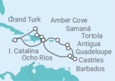 Itinerario della crociera Antigua E Barbuda, Isole Vergini britanniche, Repubblica Dominicana, Giamaica, Bahamas, Santa Luc... - Costa Crociere